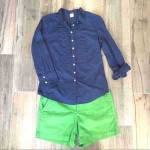 J. Crew Factory Eyelet Dot Shirt - Size 2